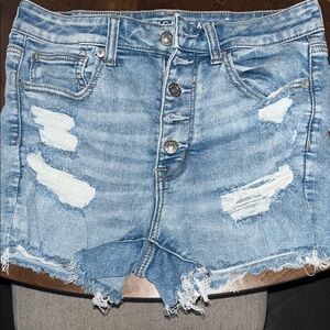American Eagle Outfitters Light Blue Distressed Shorts